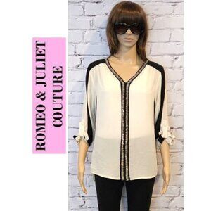 ROMEO & JULIET COUTURE, long sleeve blouse, Size: medium